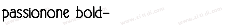passionone bold字体转换